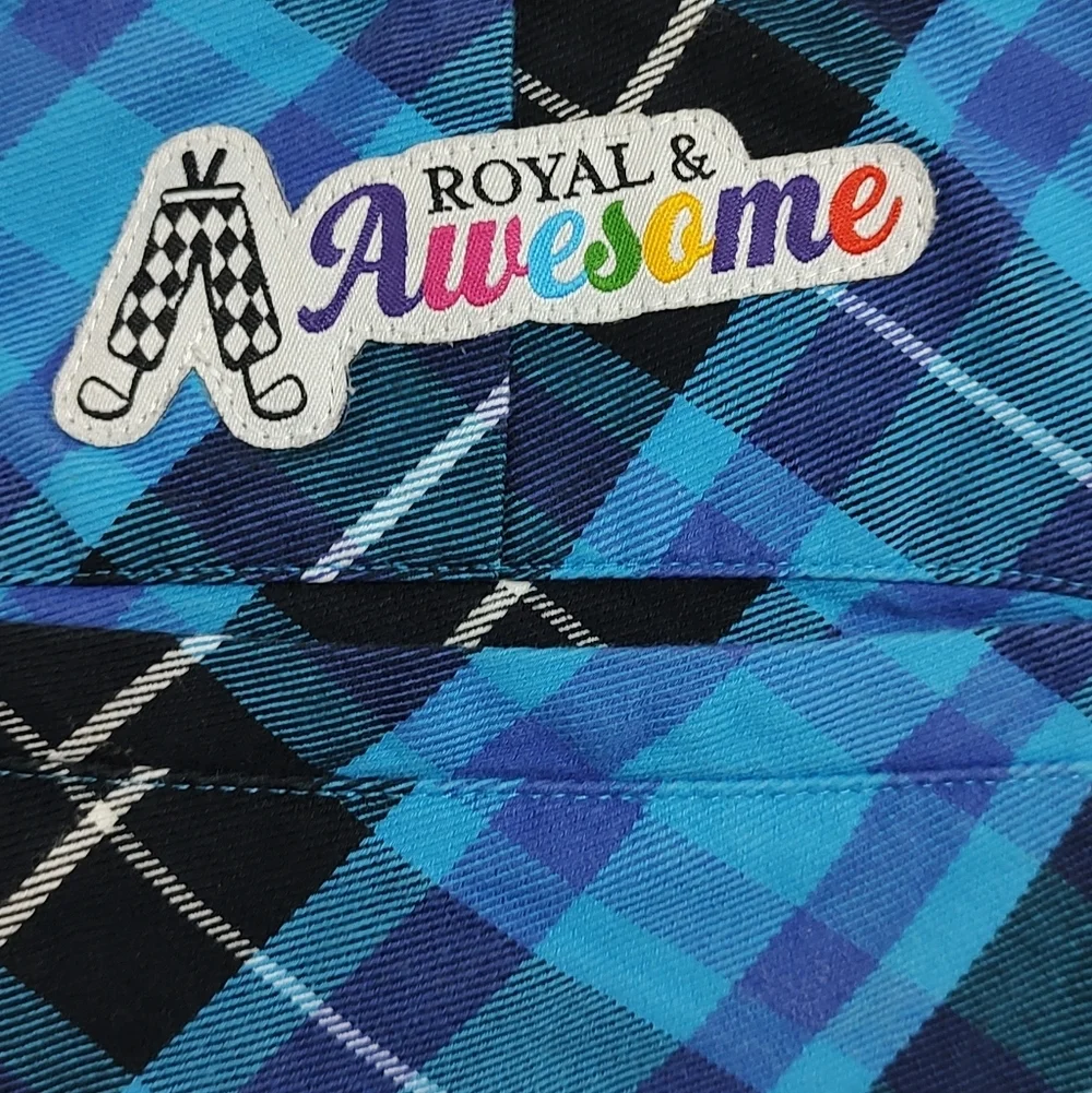 Royal & Awesome Blue Plaid Golf Shorts